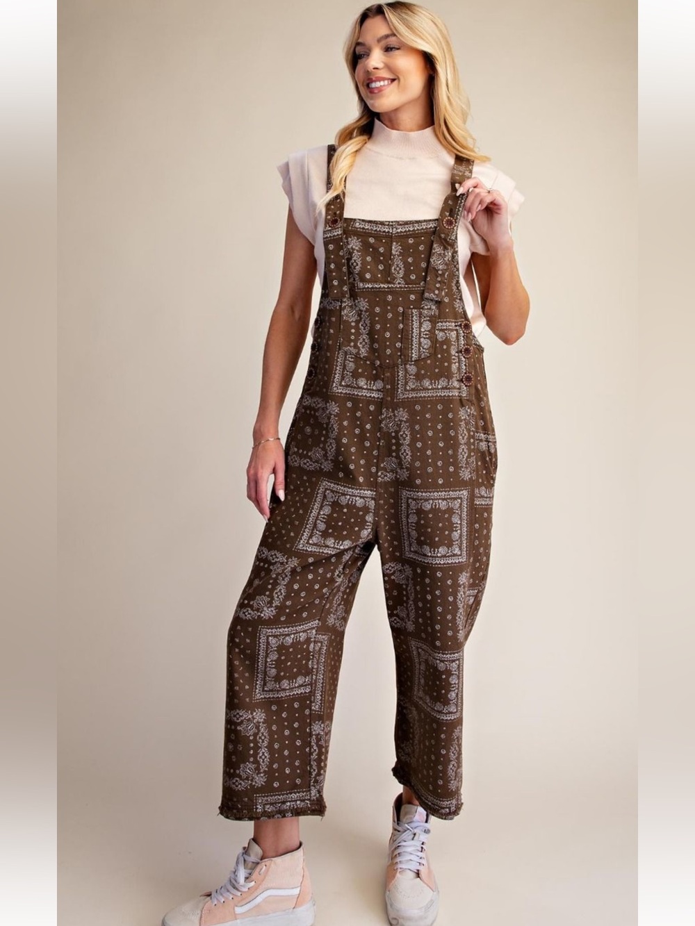 277 EASEL BANDANA PRINT WASHED TWILL OVERALL